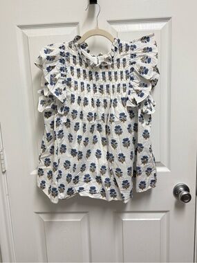 Ultramarine White Textile Blouse